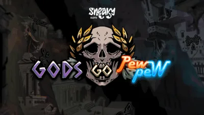Gods Go Pew Pew oyununun kapak görseli